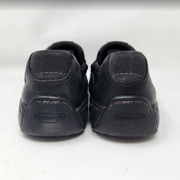Men\'s 9 Dunham Wade slip on shoes loafers in black leather MCN422BK